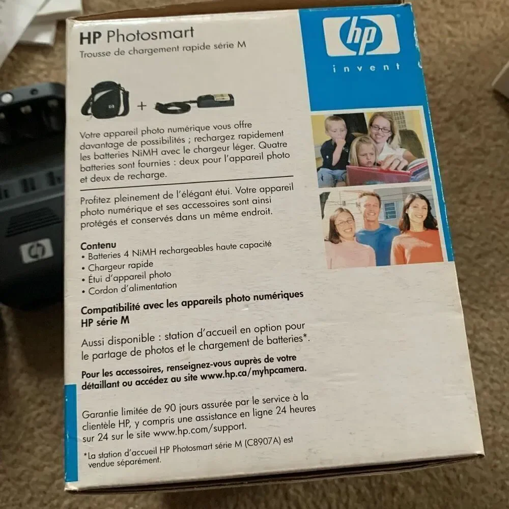 HP Photosmart M-Series Quick Recharge Kit New Open Box No Camera Case